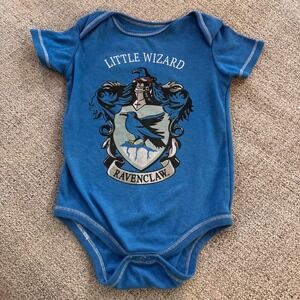 Baby Boy Girl "Little Wizard" Harry Potter Ravenclaw Blue Onesie 18M